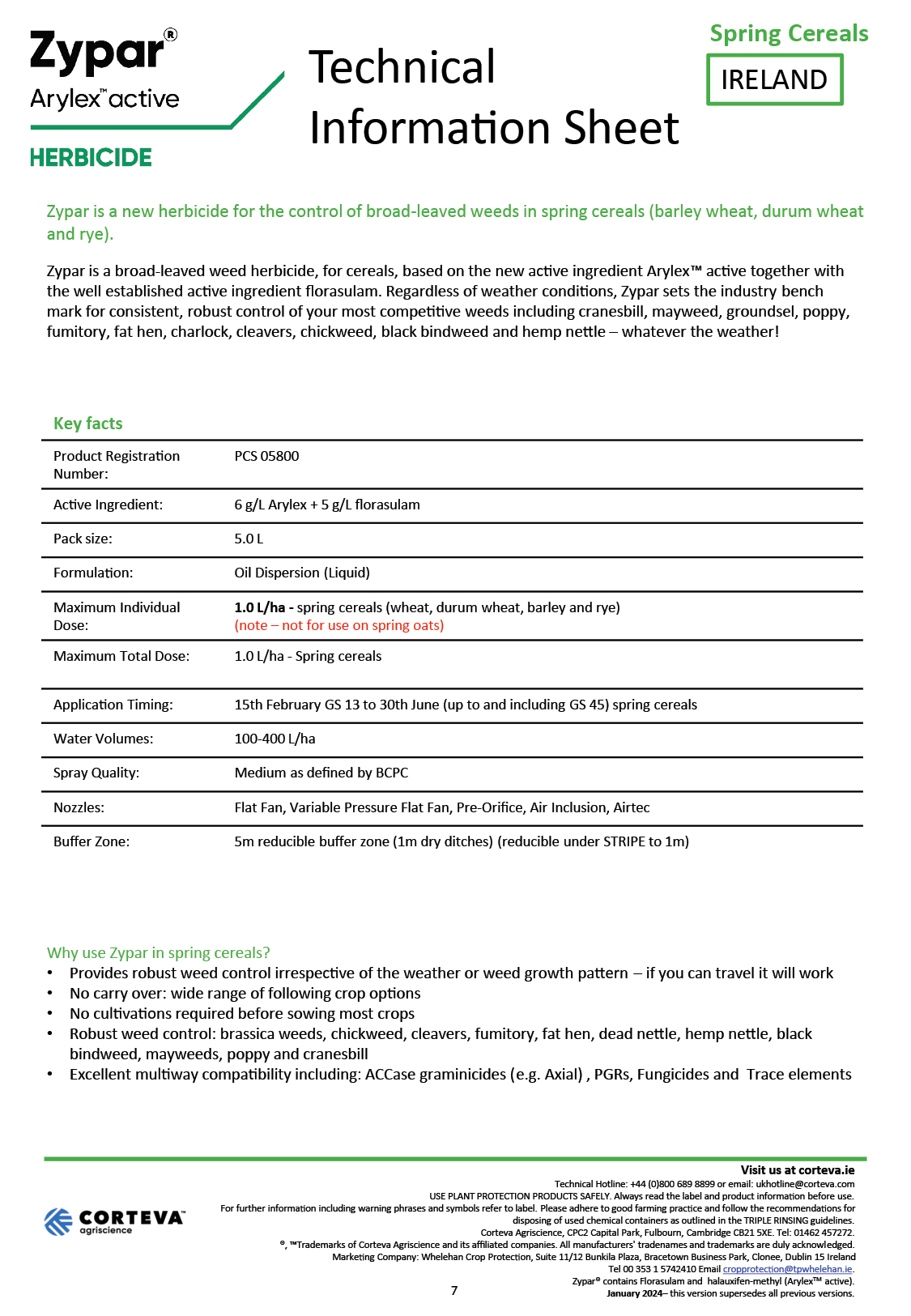 7. Zypar Spring Cereals Tech Sheet IRELAND