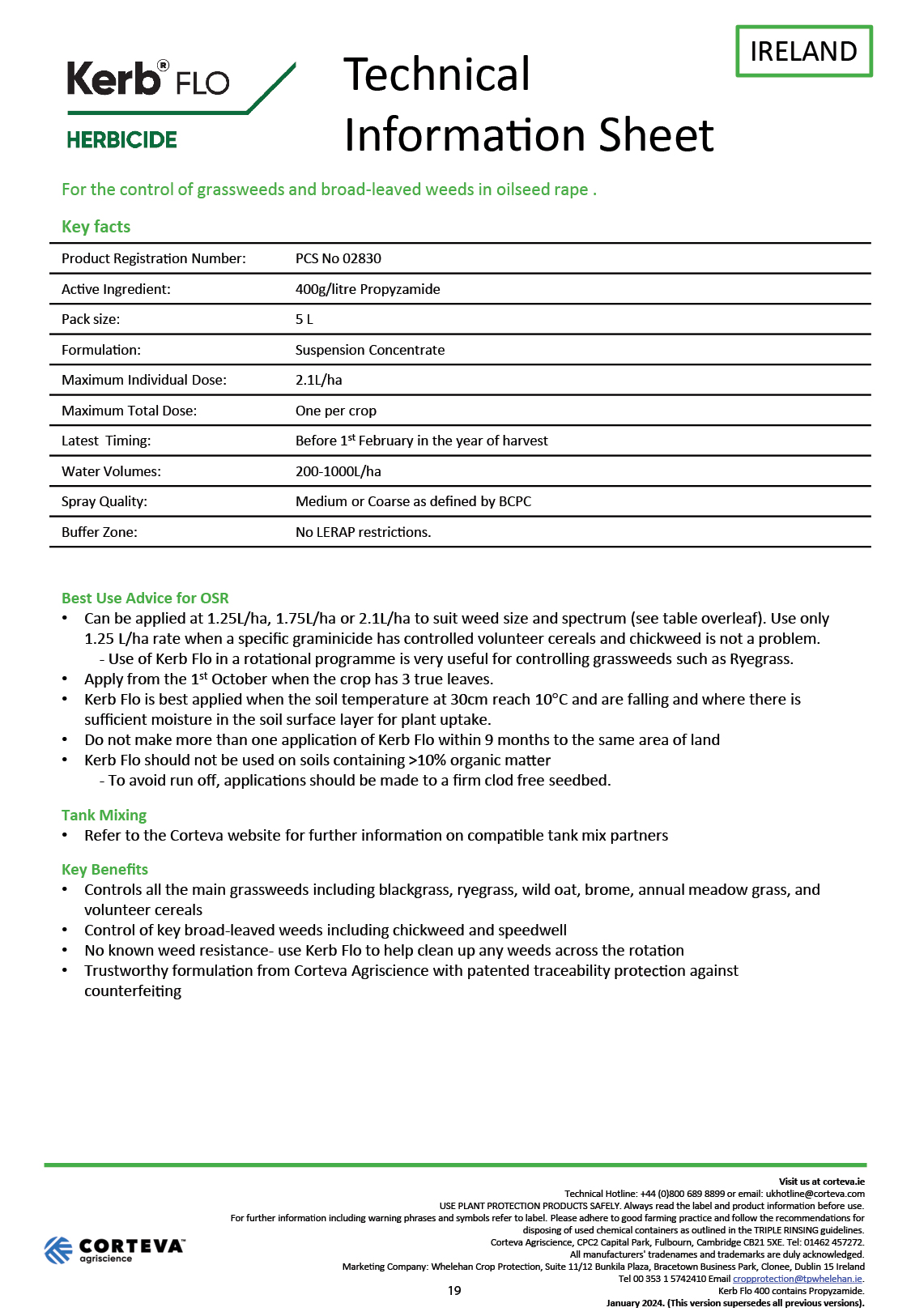 25. Korvetto Tech Sheet Ireland