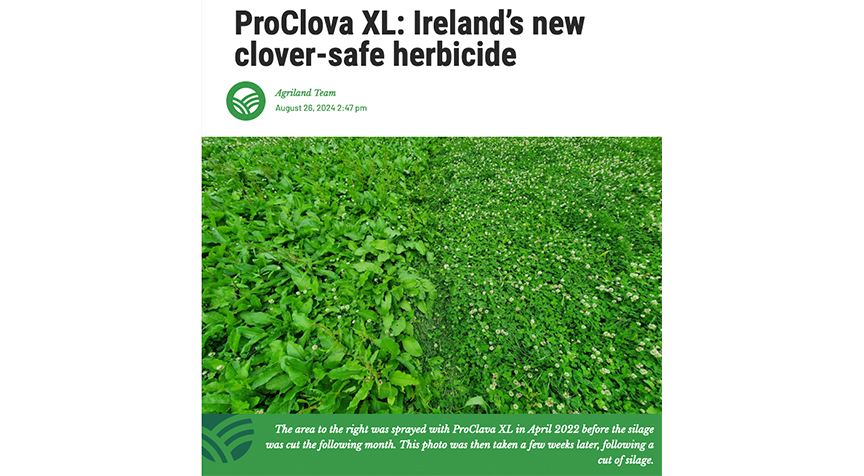 ProClova XL - Ireland's new clover-safe herbicide